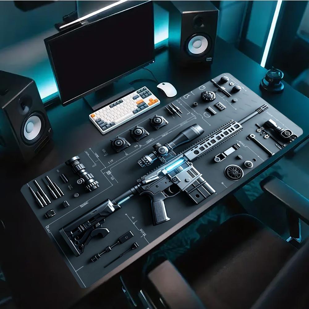 Office Tech Gear - 산업 기술 레이아웃 확장형 게이밍 마우스