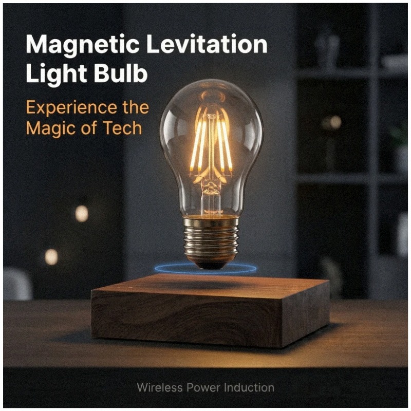 Office Tech Gifts - 자석 부상 무선 LED 전구 데스크