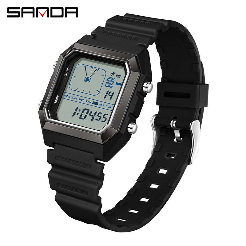 Digital Timer Countdown - SANDA 6307 새로운 남성용 디지털 다기능