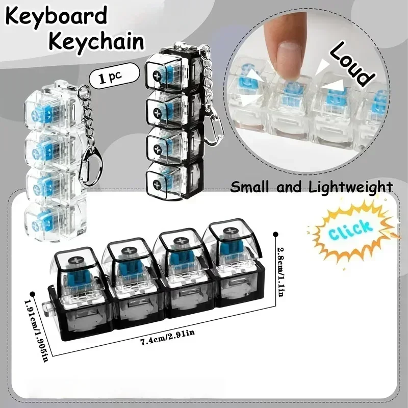 1pcs LED 키보드 키캡 스트레스 릴리프 키체인 4 - Office Tech 리뷰 및 가격